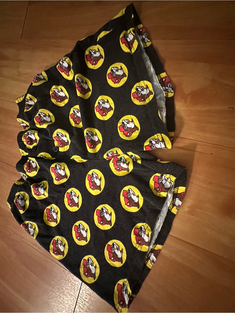 Buc-ee’s Lounge Shorts with Yellow & Red Cartoon Print